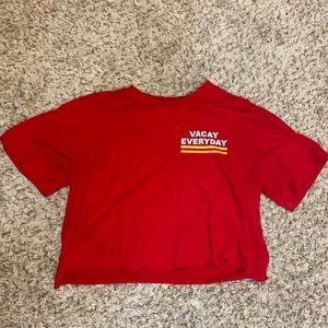red crop top